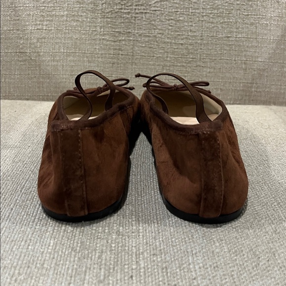 NEW Loeffler Randall Leonie Espresso Suede Ballet Flat Size 8 - Picture 4 of 7
